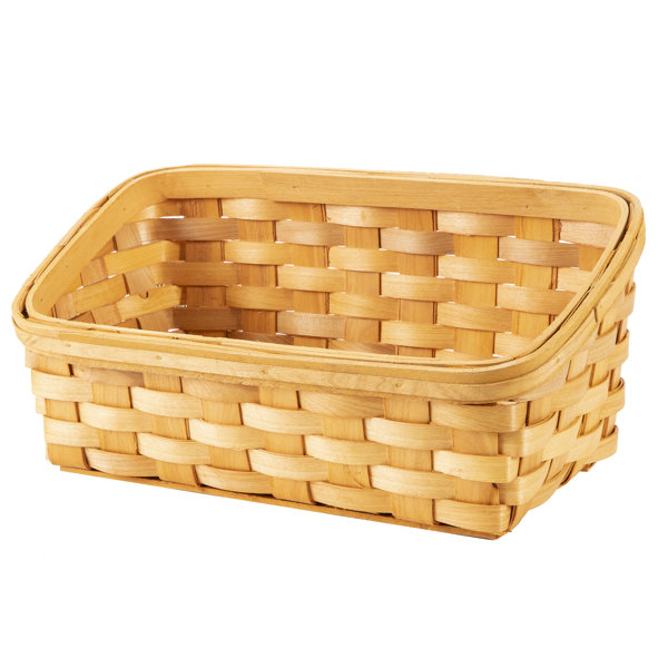 August Grove 14" Wood Basket Wayfair